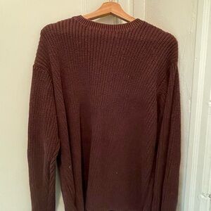 Cozy Women's Brown Crew Neck Sweater